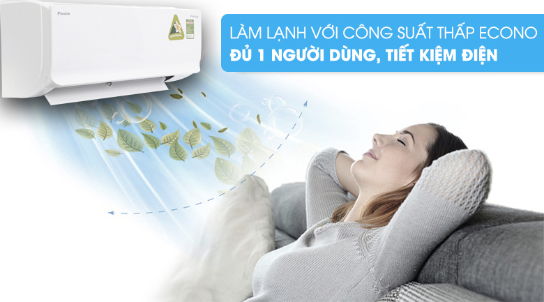 Chế độ Econo - Điều hòa 2 chiều Daikin Inverter 8500 BTU FTHF25RAVMV