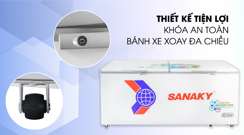 Tủ đông Sanaky Inverter 800 lít VH-8699HY3