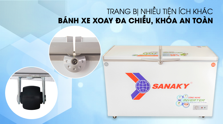 Tủ đông Sanaky Inverter 320 lít VH-4099W3