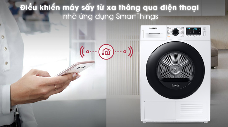 Máy sấy bơm nhiệt Samsung 9 Kg DV90TA240AE/SV