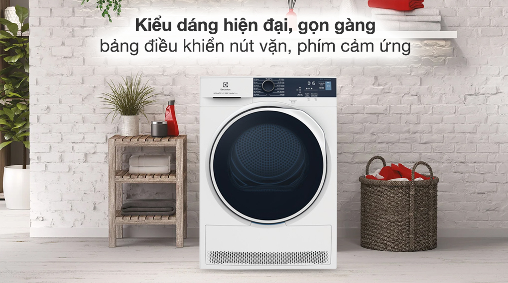 Máy sấy bơm nhiệt Electrolux 8 kg EDH804H5WB