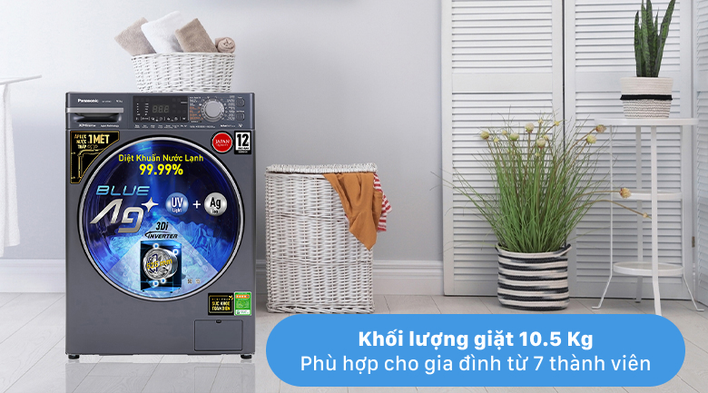 Máy giặt Panasonic Inverter 10.5 Kg NA-V105FX2BV