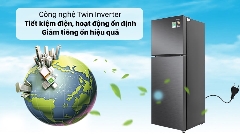 Tủ lạnh Aqua Inverter 212 lít AQR-T239FA(HB)