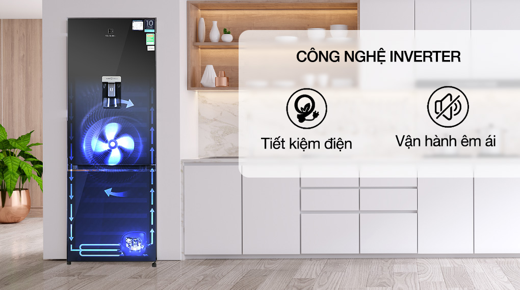 Tủ lạnh Electrolux Inverter 308 lít EBB3462K-H