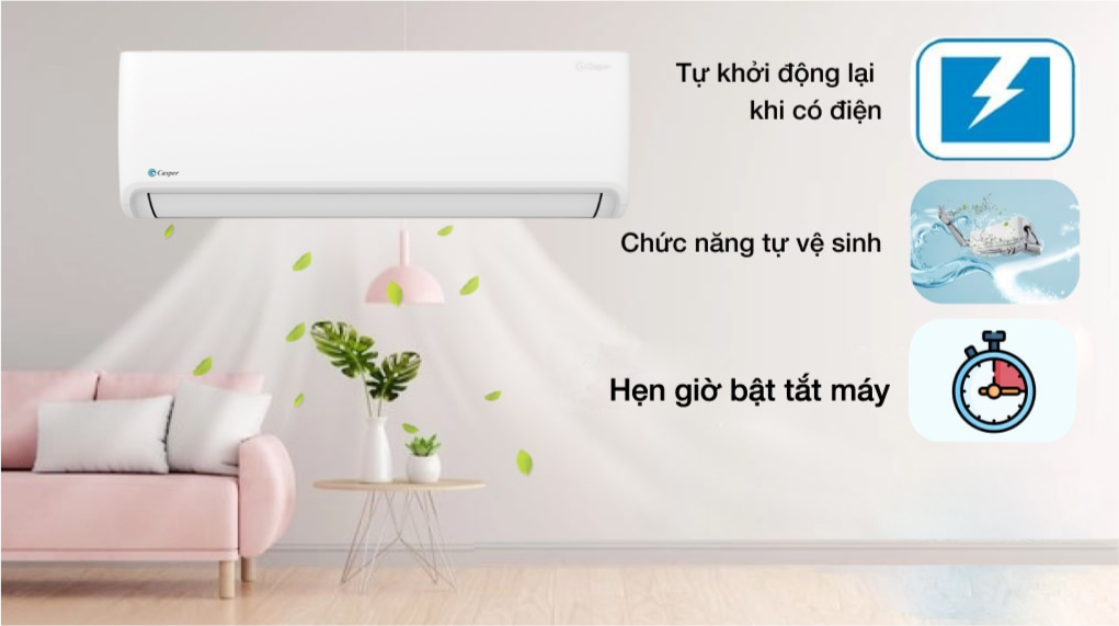 Điều hòa Casper Inverter 9000 BTU 2 chiều GH-09IS33 gas R-32