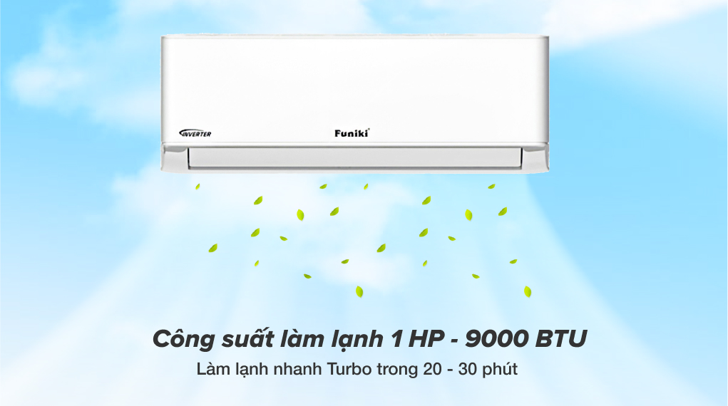 Điều hòa Funiki 9000 BTU 1 chiều Inverter HSIC09TMU gas R-32