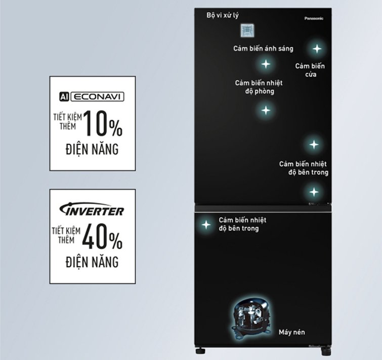 Tủ lạnh Panasonic Inverter 255 lít NR-SV281BPKV