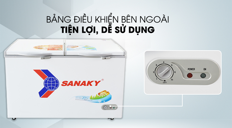 Tủ đông Sanaky inverter 1 ngăn 410 lít VH-5699HY3N