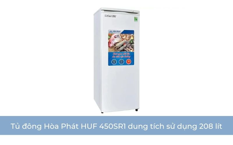 Tủ đông đứng Hòa Phát HUF 450SR1 (208 lít)