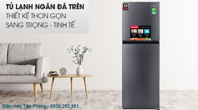 Tủ lạnh Sharp Inverter 197 lít SJ-X215V-SL